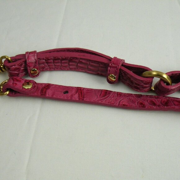 NWOT Brahmin Replacement Bag Strap Hot Pink Fuchsia Gold Hardware Leather - Picture 4 of 5